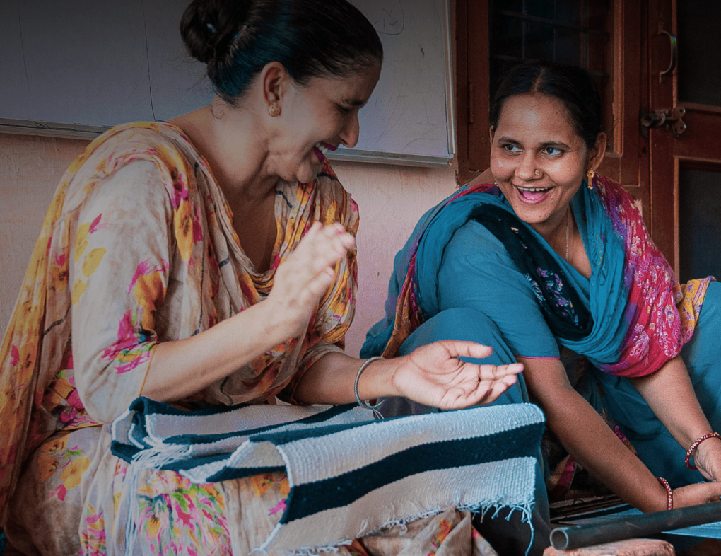 Rural women engaged with our Craft Revival program in Khuda Ali Sher village.